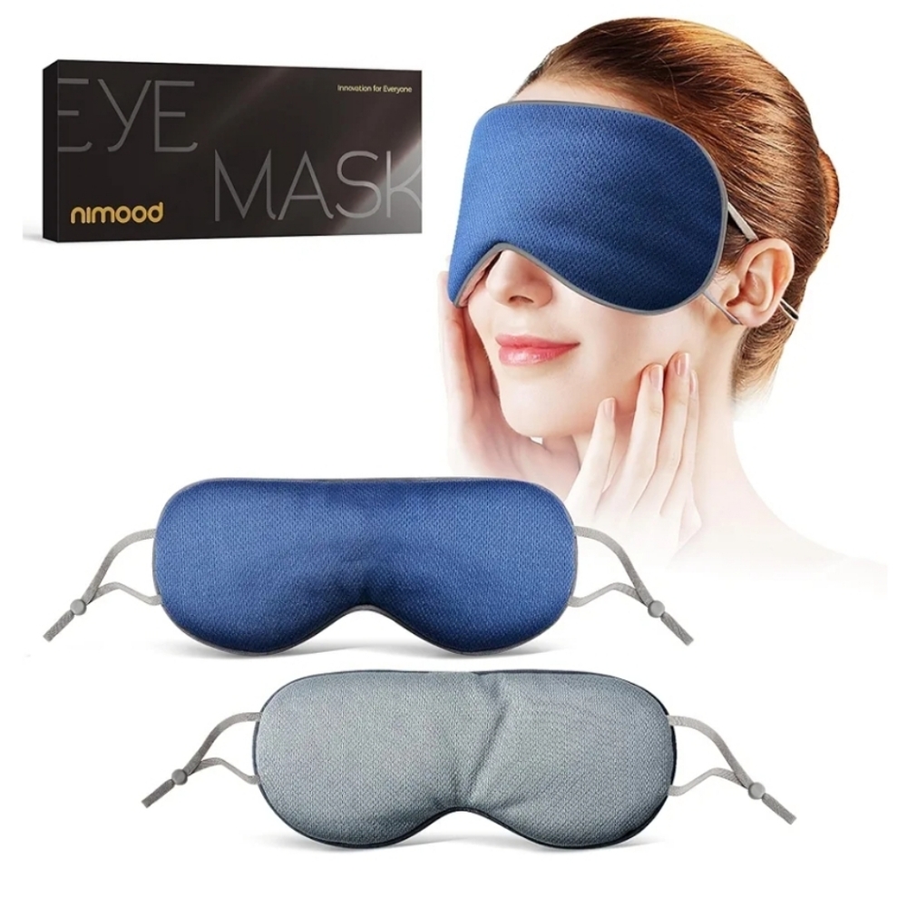 Nimood Blue and Gray Eye Mask Set